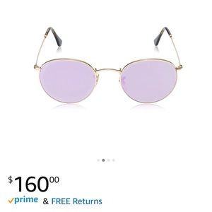 Ray ban round purple flat lenses 💜