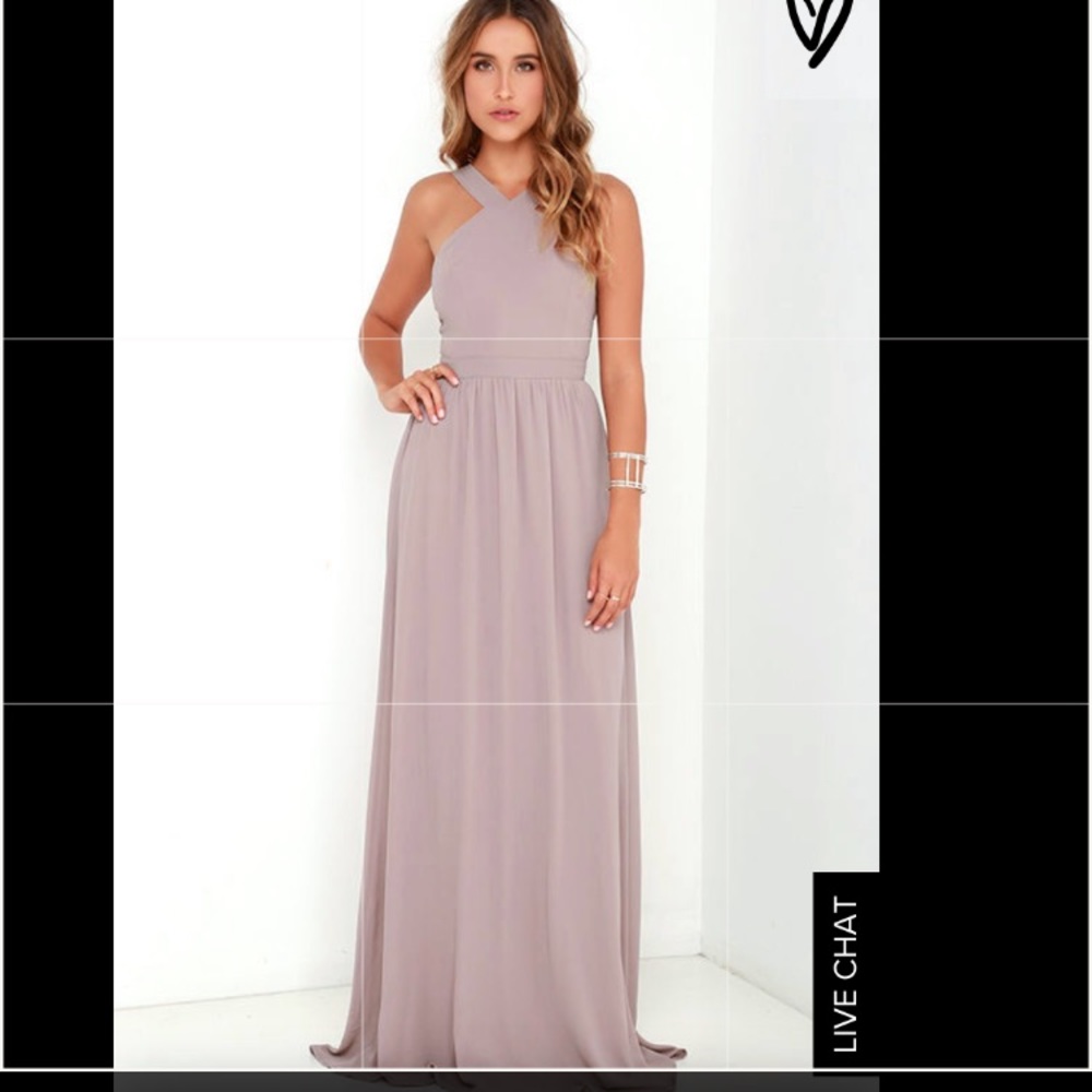 Lulus Taupe Maxi Dress Age of Elegance