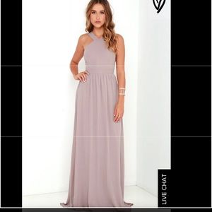 Lulus Taupe Maxi Dress Age of Elegance