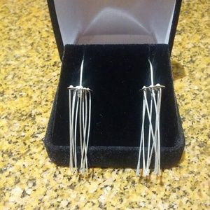 925 Sterling Silver stamped windchime earrings