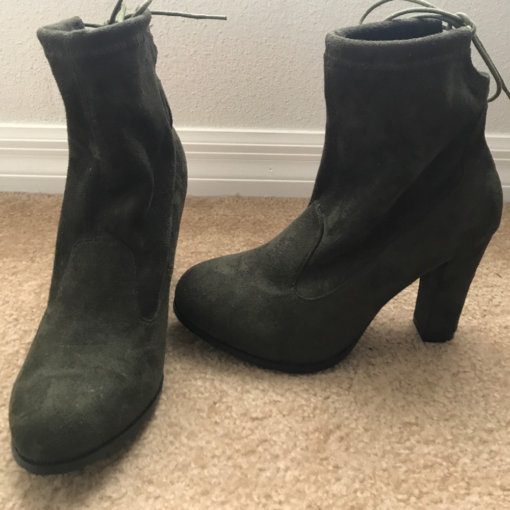 Cute army green boots