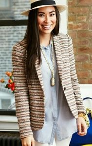 Madewell Tweed One Button Blazer Jacket size 2