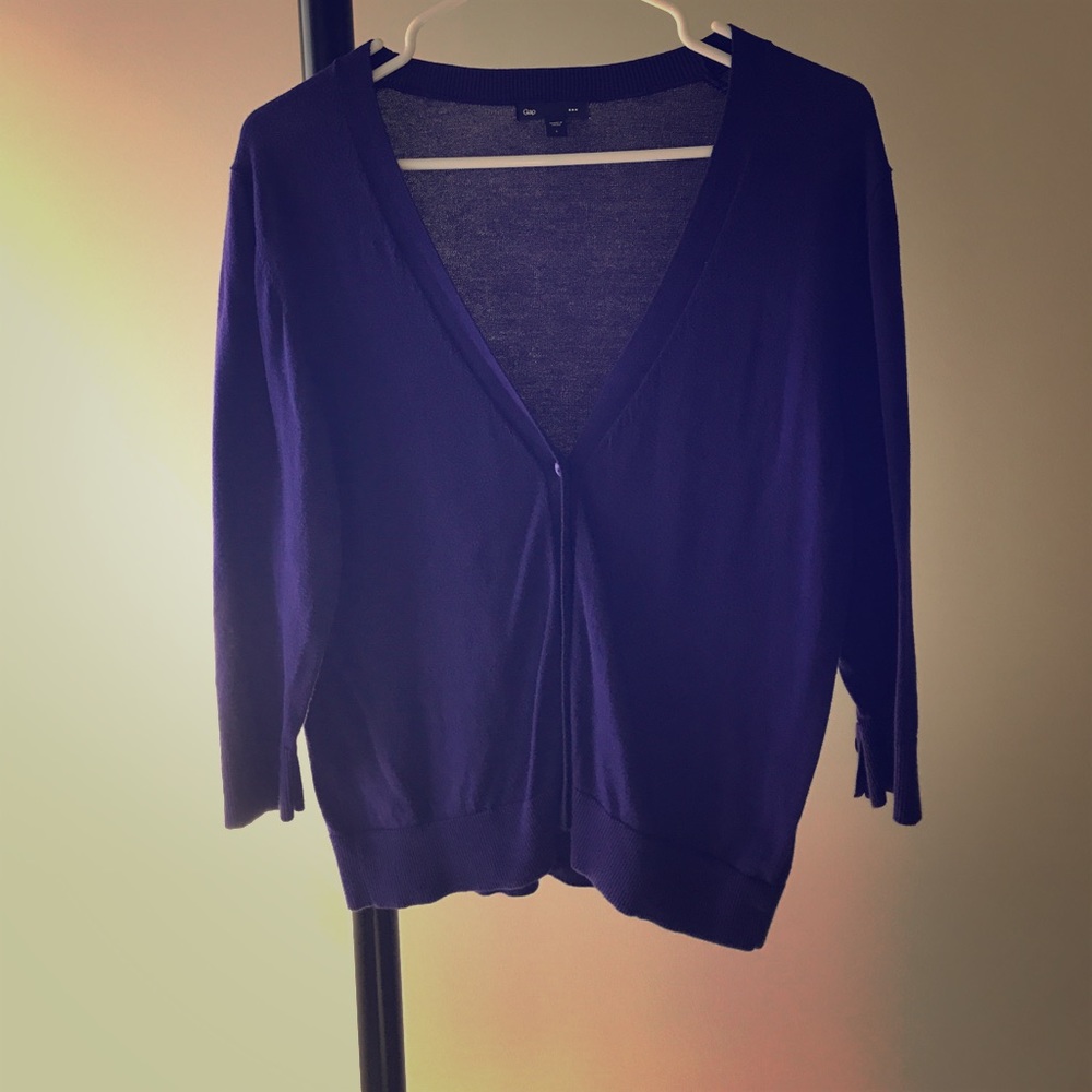 Purple v neck sweater from GAP