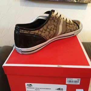 Coach khaki multi sneaker
