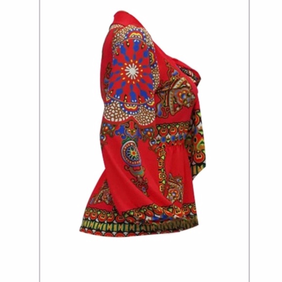 Totem Print Pullover Blouse - Picture 4 of 5