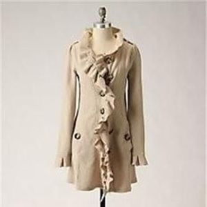Anthropologie Gumshoe Sweater Coat in Ivory Small