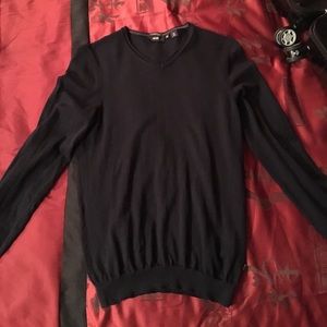 Hugo Boss Vneck Slim Navy Sweater