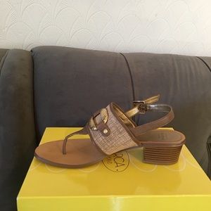 Circa Joan and David  brown multi sandal