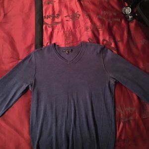 John Varvatos Blue Vneck Sweater