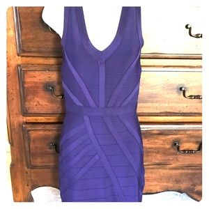 Violet purple body con dress