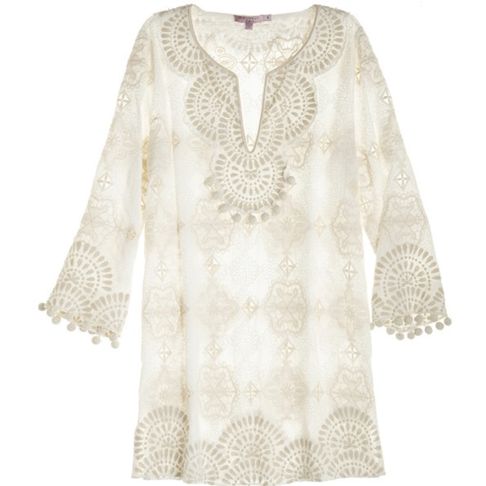 Calypso St Barth Eyelet Embroidered Cotton Tunic