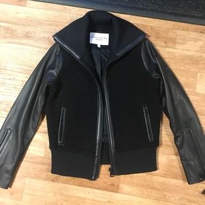 Derek Lam Athleta leather and wool jacket