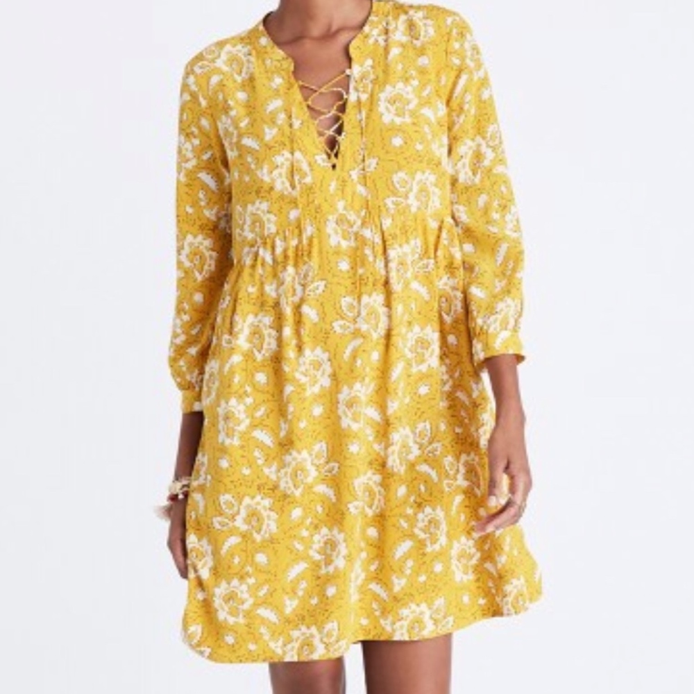 MADEWELL SLIK LACE-UP IN ASSAM FLORAL *NWT*