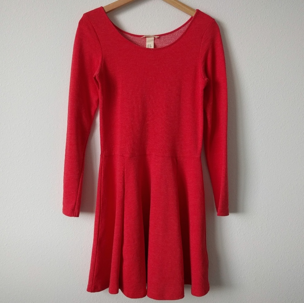 Long Sleeve Skater Sweatshirt Dress