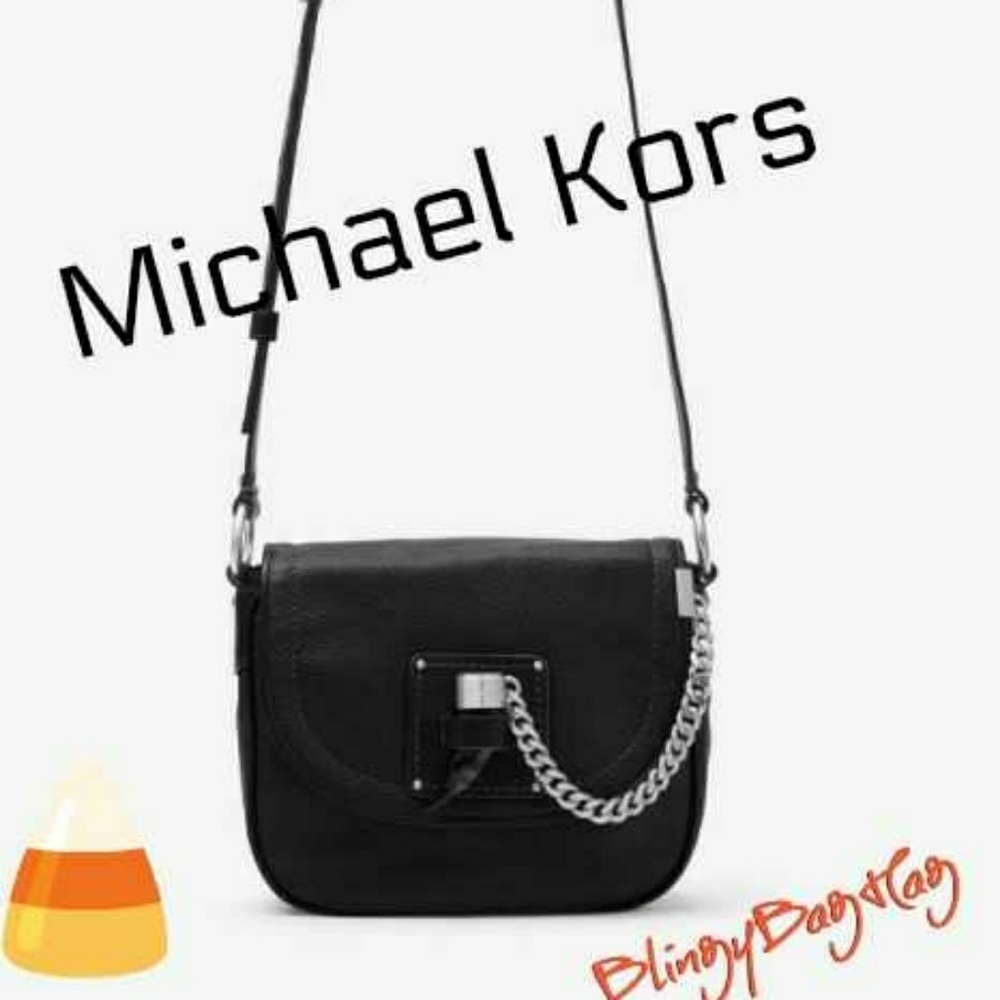 Michael Kors James Leather Saddle Bag Crossbody