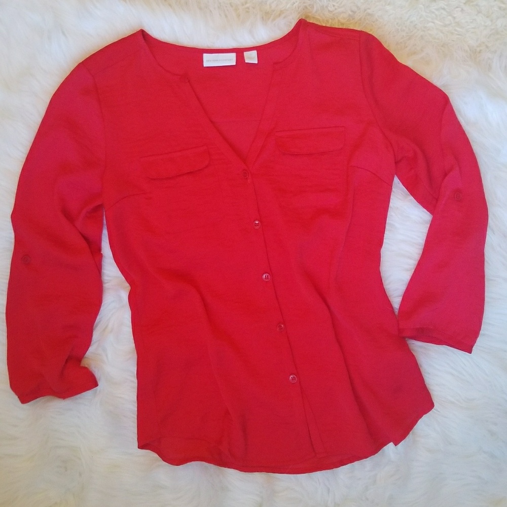 New York & Company Button Down Blouse