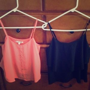 2 cute spaghetti strap blouse .