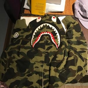 Babe A bathing ape Shark camo hoodie
