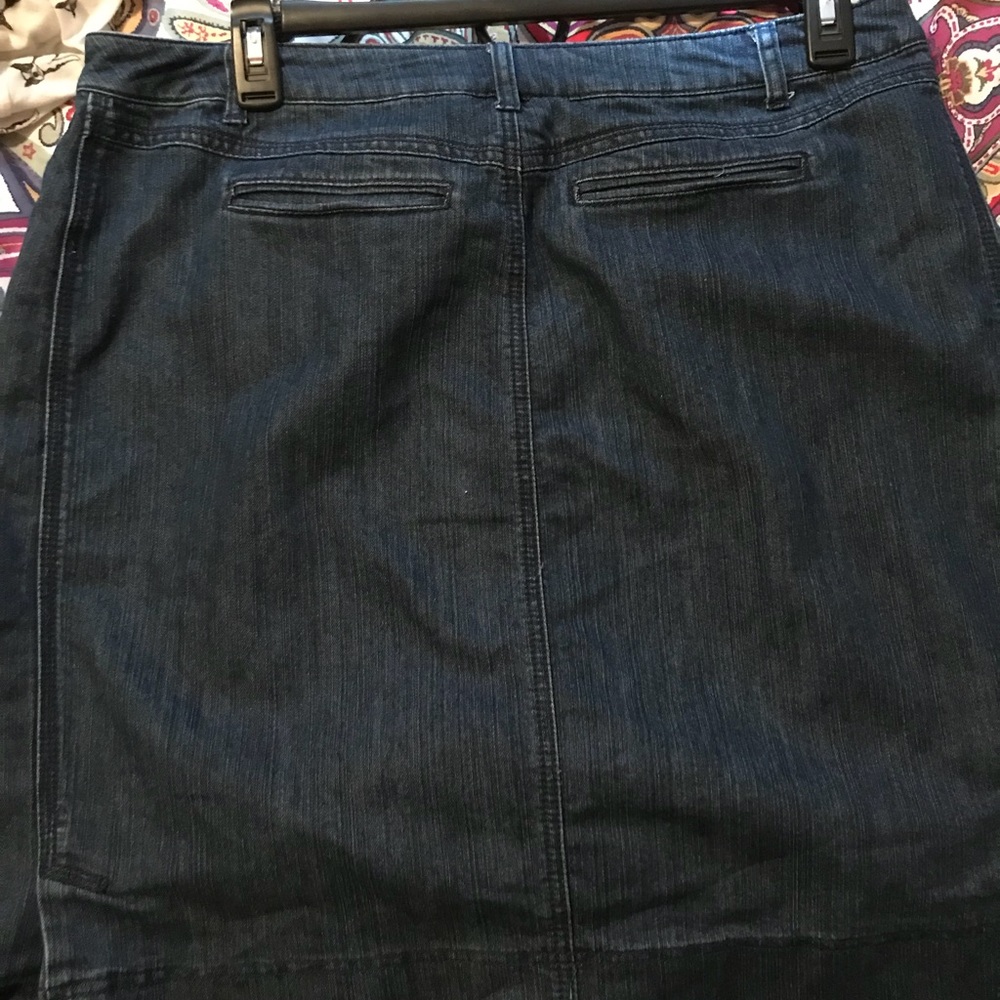 Denim Button-Up Skirt