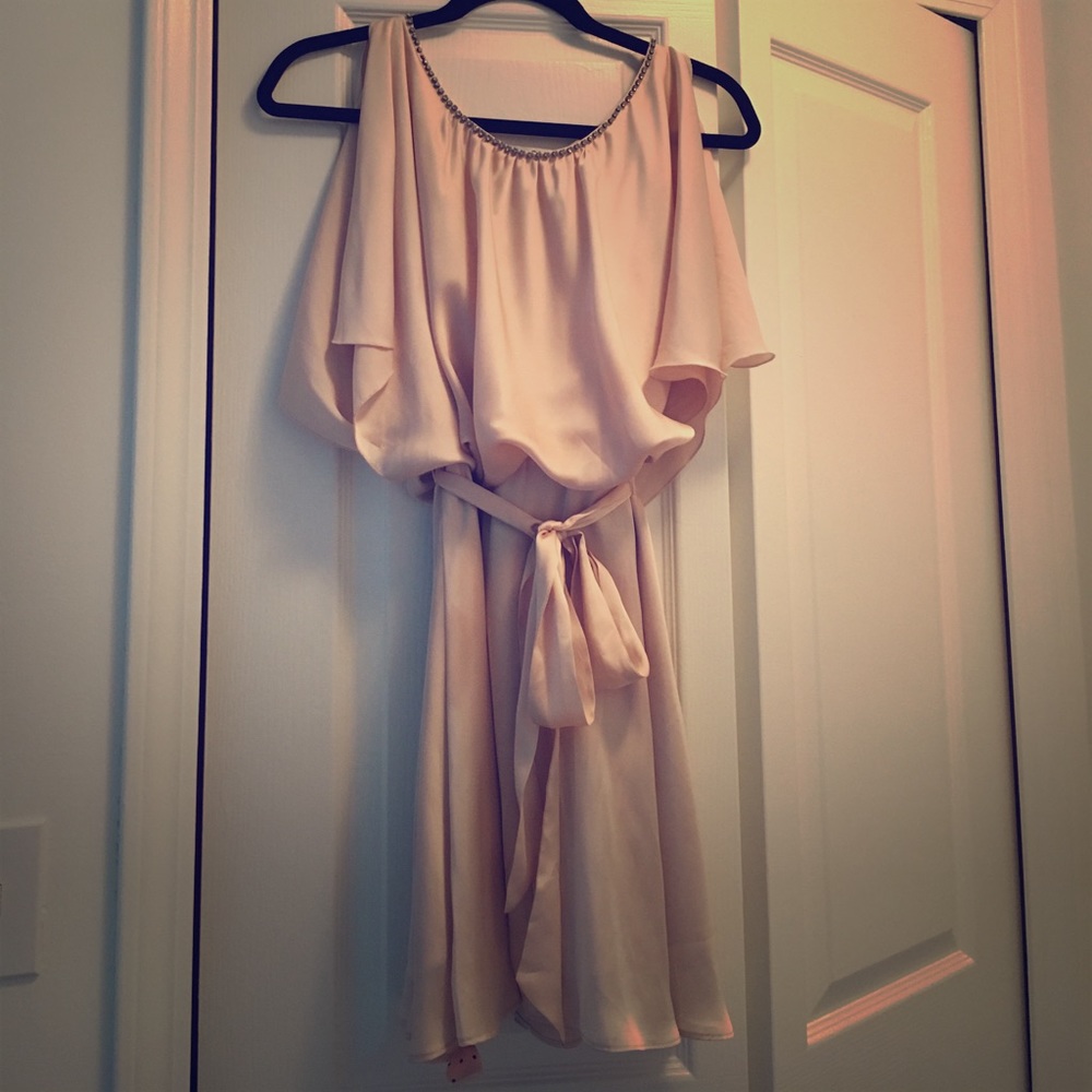 NWT Flowy Dress With Rhinestone Neckline