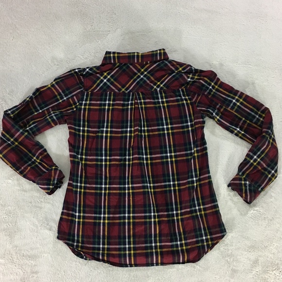 Skies Are Blue button collar long sleeve plaid top - Picture 7 of 8