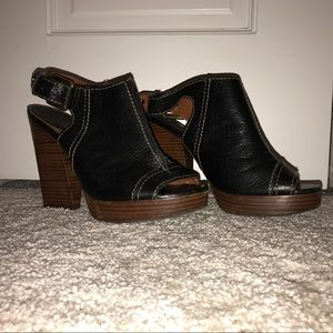 Lucky Brand Peep Toe Wedges