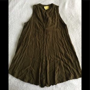 Anthropologie Maeve Olive Green Sleeveless Top Anthropologie Maeve Olive Green Sleeveless Top