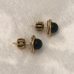 ✨HOST PICK✨ 14k Gold Black Onyx Stud Earrings