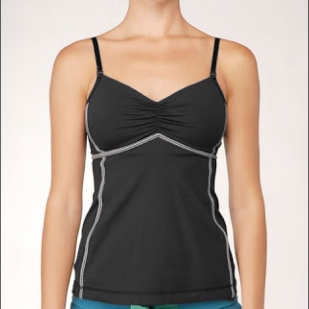 LuluLemon Black Conditioning Tank with Gingham
