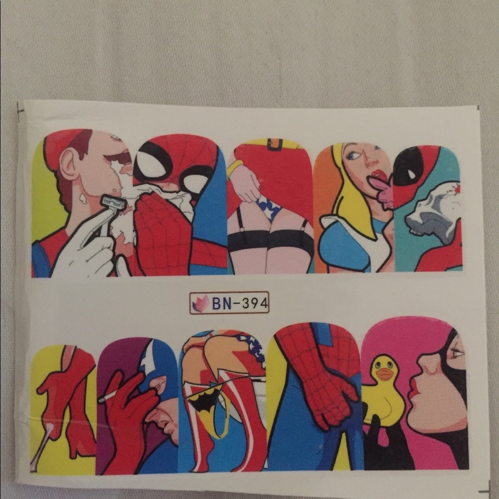 Character pop art nail art