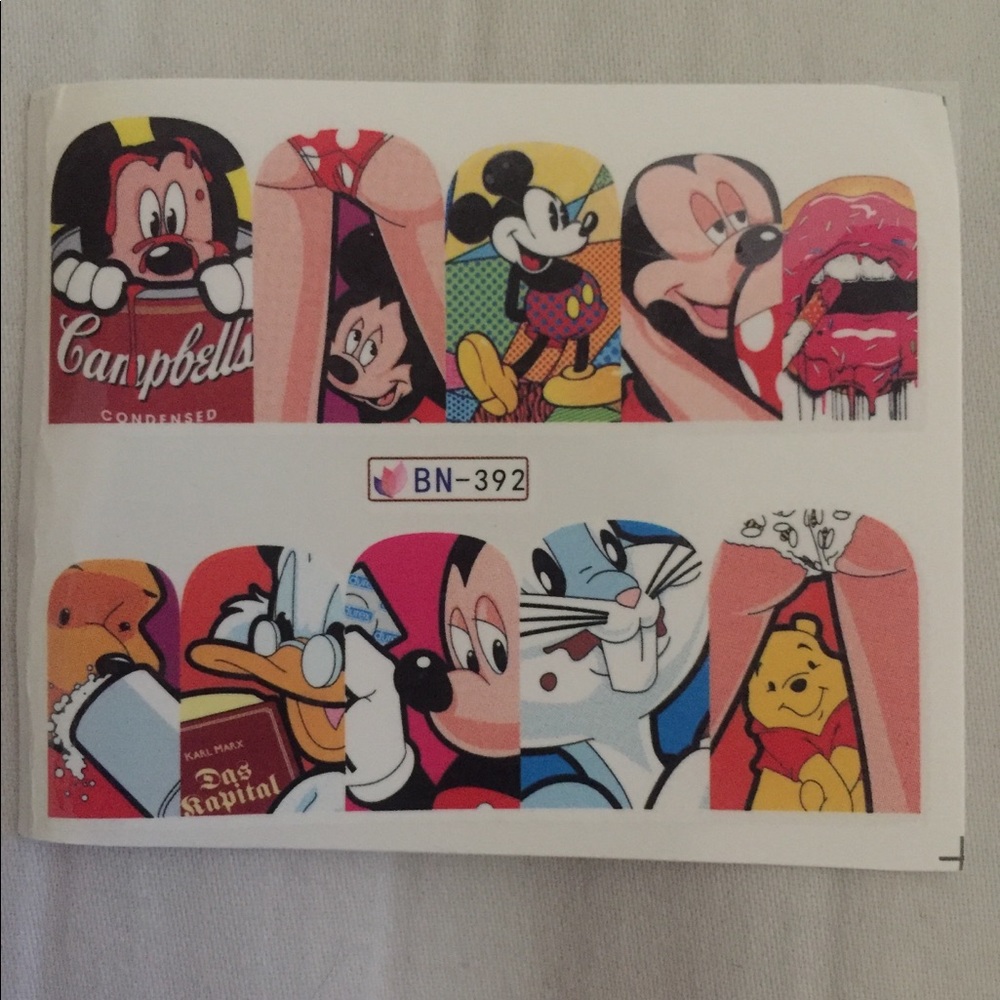 Character pop art nail art