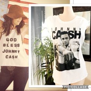 Johnny Cash Rootswear Open Back Sleeveless T-shirt Johnny Cash Rootswear Open Back Sleeveless T-shirt
