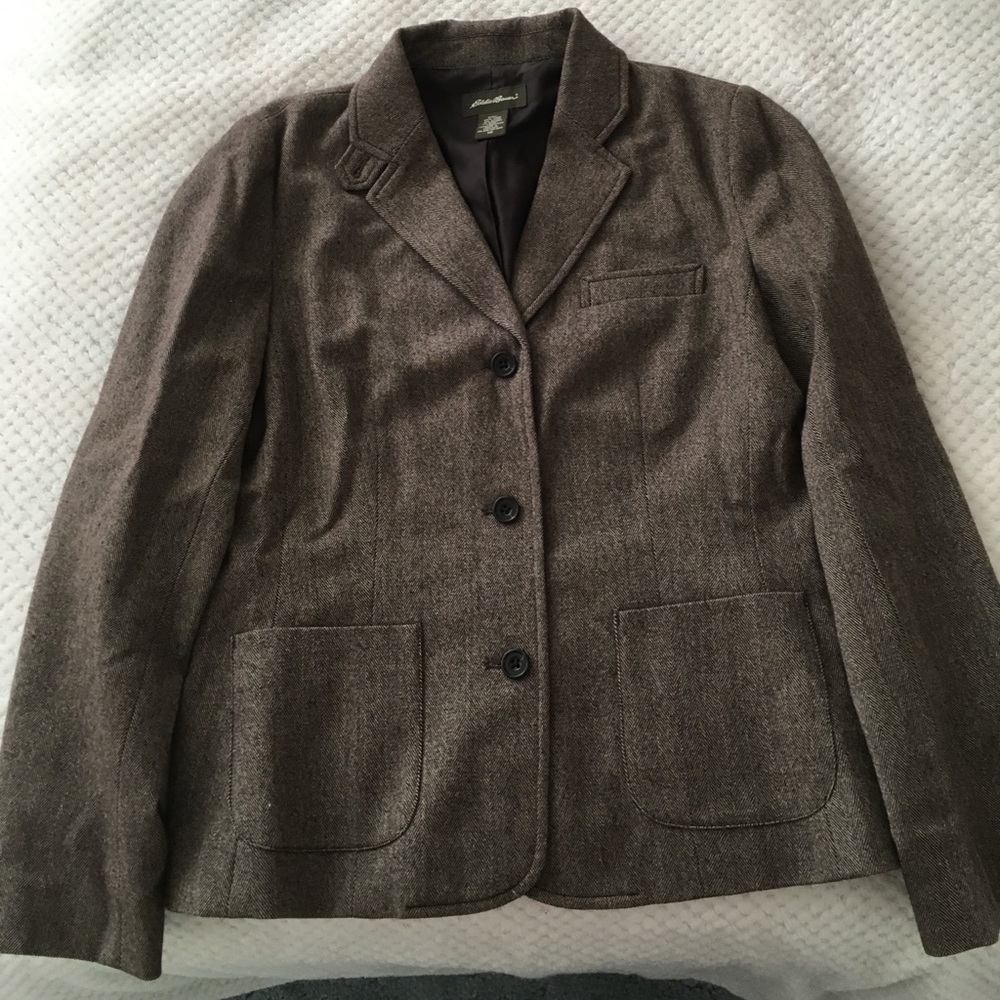 Eddie Bauer Tweed Blazer Jacket size 10