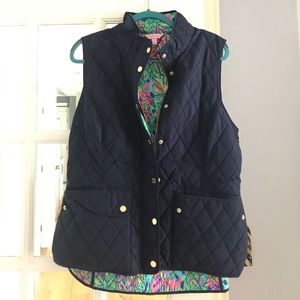 XL Navy Blue Lilly Pulitzer Quilted Vest