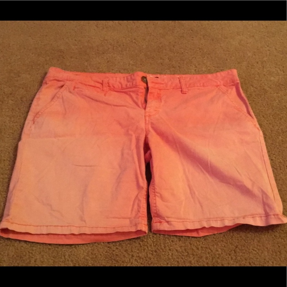 Coral colored shorts