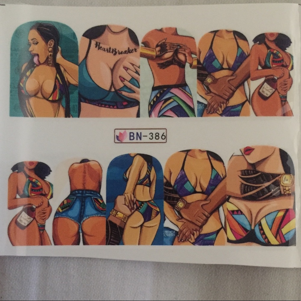 Girl power pop art nail art