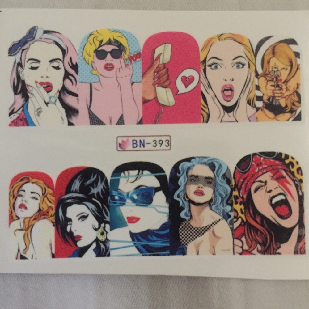 Celebrity (singers) pop art nail art