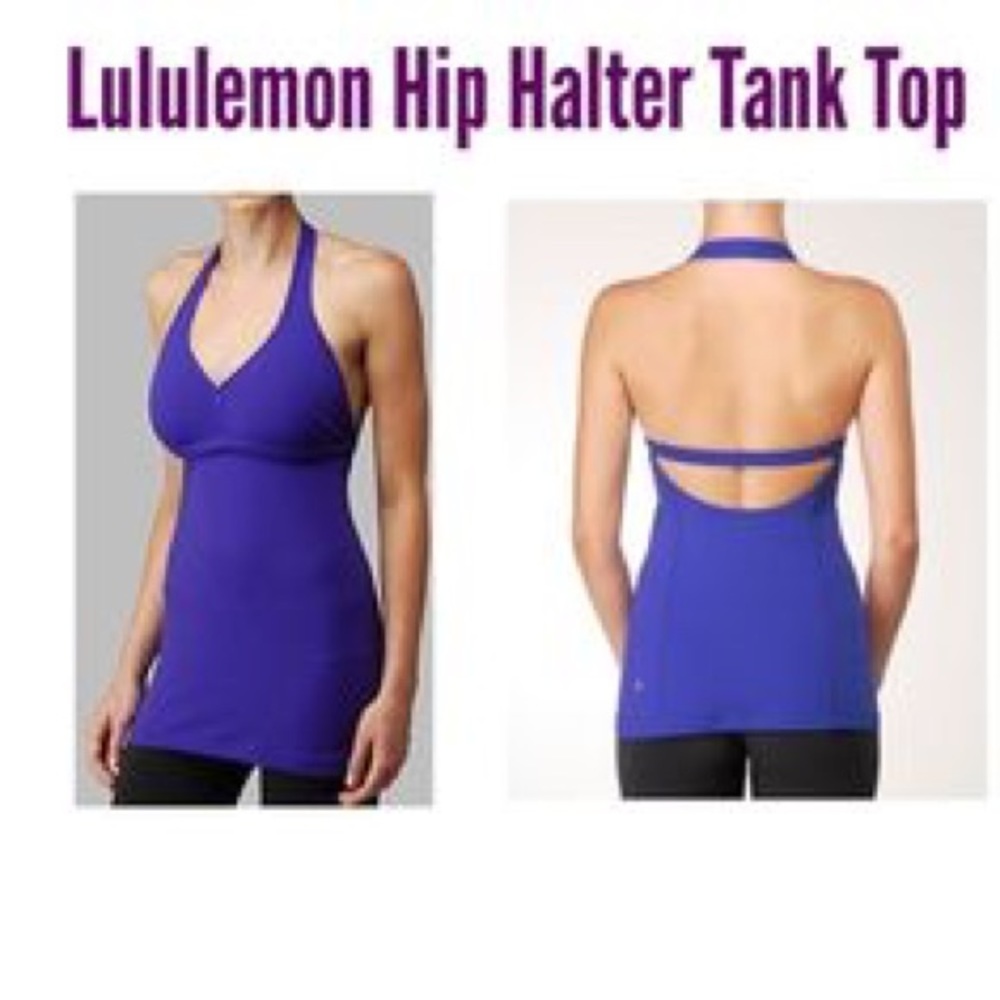 Purple/periwinkle LuluLemon Hip halter tank top
