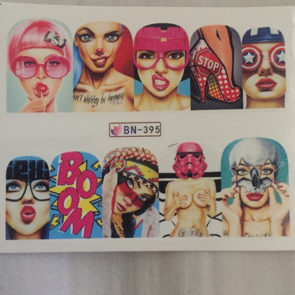 New Americana pop art nail art