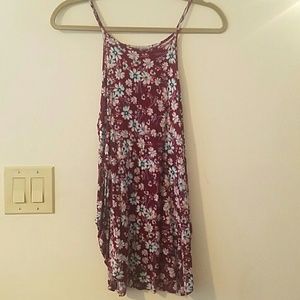 Floral spaghetti strap tank top (long)