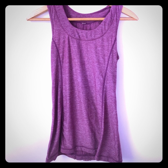 EUC Raspberry LuluLemon Dash Tank with Ruffle - Picture 4 of 8
