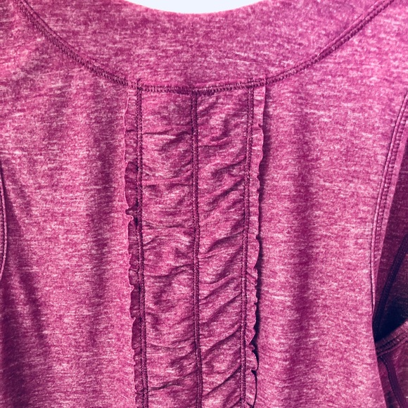 EUC Raspberry LuluLemon Dash Tank with Ruffle - Picture 5 of 8