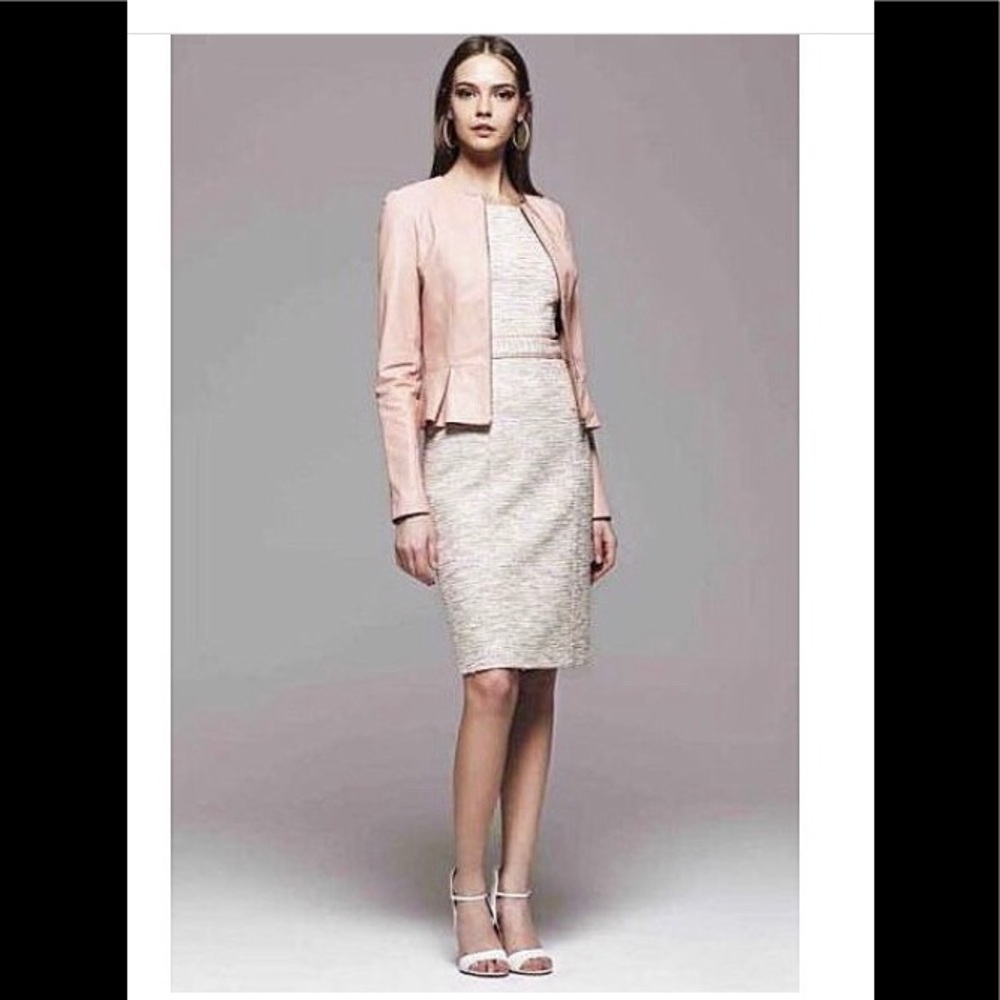 💕NWT David Meister leather jacket.