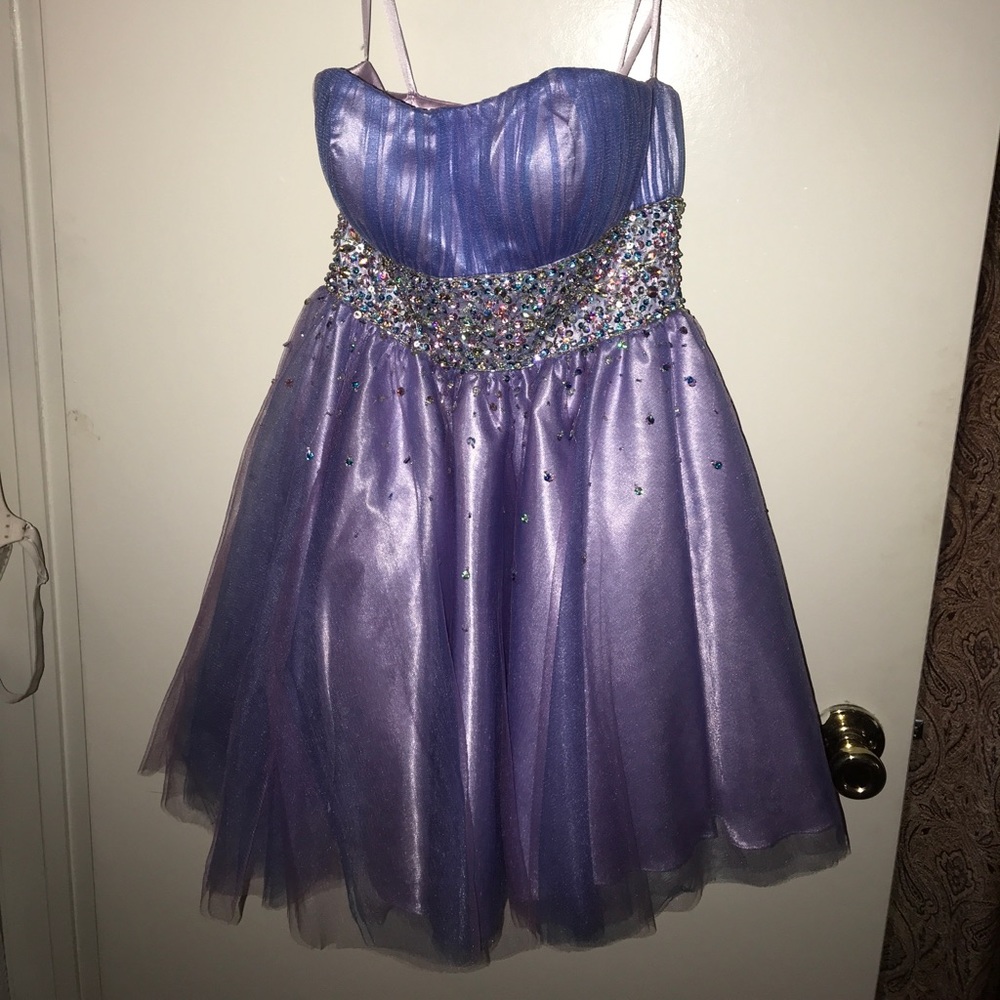 👗JOVANI purple & blue sequin sweet 16 dress 👗sz2