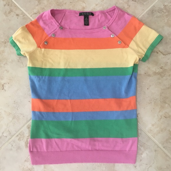 Lauren Ralph Lauren Cotton Nylon Silk Blend Blouse - Picture 6 of 7