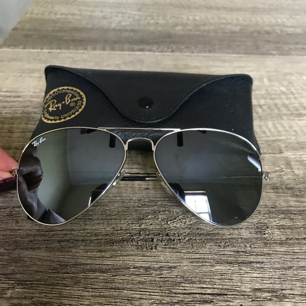 Ray-ban Silver Aviators 58mm
