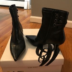 Nine West ankle boot with lace back