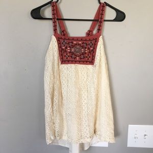 Detailed lace tank