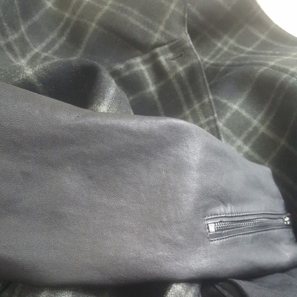 HP AllSaints DELLA Wool Leather Parka US 2 - Picture 5 of 5