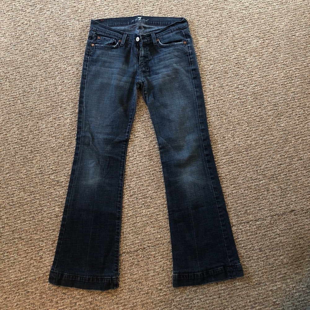 7 for All Mankind size 28 boot cut jeans.